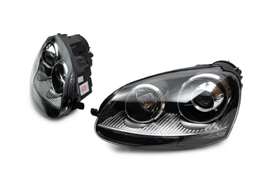 Передні фари з лінзою Black (2 шт) для Volkswagen Golf 5 2003-2009 рр