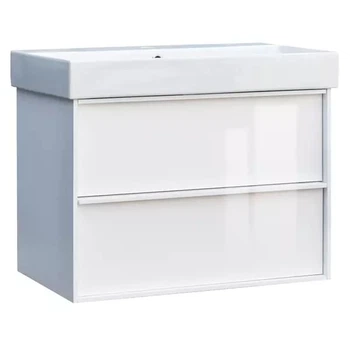 Тумба з раковиною та сифоном Devit Quadra 85см (083085W)