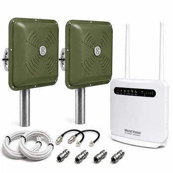 4G LTE комплект World Vision 4G CONNECT Standard + 2 антени ENERGY MIMO 2×15 дБ зелені
