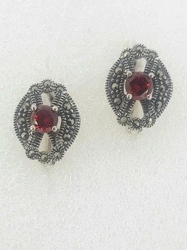 Серебряные серьги со вставкой и капельным серебром (103862/26)