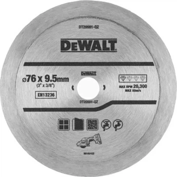 Диск пильний DeWALT алмазний кераміка/кахель, 76 х 1,0 х 9,5 мм, 1 шт.