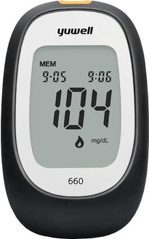Глюкометр Yuwell 660 медицинского класса для беременных, 50 полосок+50 ланцетов