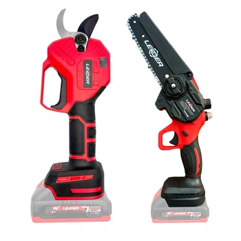 Аккумуляторный секатор LEADER Optimal BL20-30D + Аккумуляторная мини-пила LEADER Ultra BL20-6S