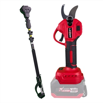 Аккумуляторный секатор LEADER Lite BL20-25D + Телескопический удлинитель M1 LEADER