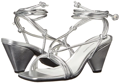 Женские сандалии Armani Exchange с ремешками 1159809531 (Серебристый, 39)