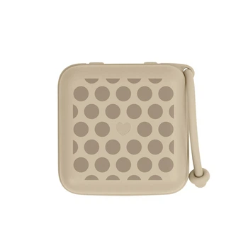 Контейнер для пустышек BIBS Studio Pacifier Box Polka Mega – Vanilla / Dark Oak