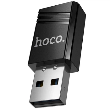 Бездротовий мережевий WiFi Adapter Hoco HI38 USB 2.0 2.4 GHz для ПК та Windows з вбудованою антеною Чорний