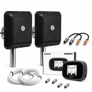 Комплект 4G LTE WiFi роутер Novatel MiFi 8800L BOX + 2 антени Energy MIMO 2×15 дБ чорні + кабелі та перехідники