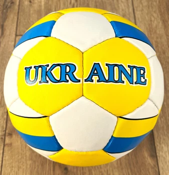 М'яч футбольний BALLONSTAR-36 UKRAINE, біло-жовто-блакитний