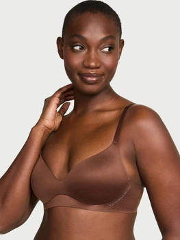 Бюстгальтер без косточек бесшовный Victoria's Secret 255850764 L Коричневый (1161430127)