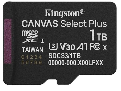 Карта пам'яті KINGSTON 1TB microSDXC Canvas Select Plus Gen3 (SDCS3/1TBSP)