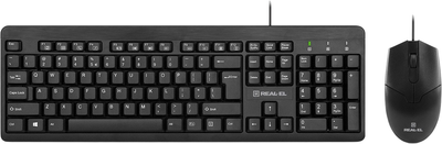 Комплект проводной REAL-EL Standard 504 Kit USB Black (EL123100037)