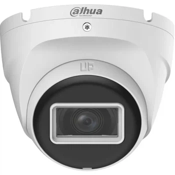 Камера HDCVI Dahua DH-HAC-T2A51P-U, біла, 2880x1620, 5 Мп, f=2.8 мм CMOS, ІЧ підсвічування до 30 м, -40°C ~ +60°C, IP67