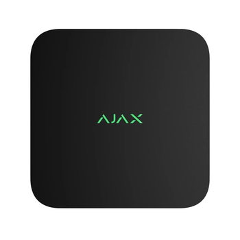 Мережевий відеореєстратор Ajax NVR DC (16ch) black, роздільна здатність до 4К, підтримка ONVIF/RTSP, декодування H.265/H.264, ємність до 16Тб