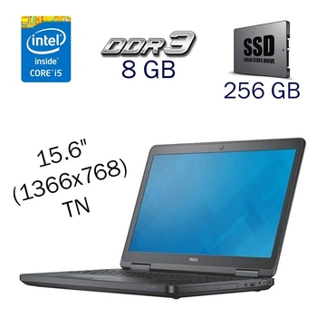 Ноутбук Б класс Dell Latitude E5540 / 15.6" (1366x768) TN / Intel Core i5-4310U (2 (4) ядра по 2.0 - 3.0 GHz) / 8 GB DDR3 / 256 GB SSD / Intel HD Graphics 4400 / WebCam б/у