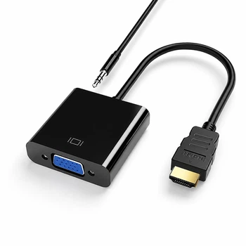 Адаптер HDMI на VGA 20 см з аудіо виходом Stone перехідник (ST-SC052)