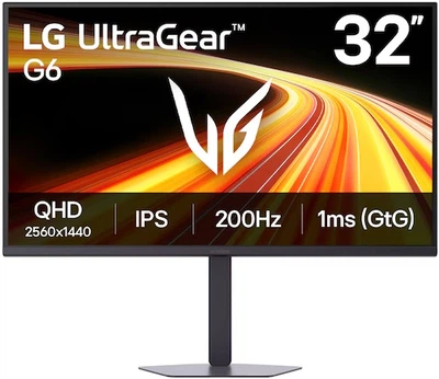 Monitor LG 32'' UltraGear G6 (2560 x 1440) (1ms) (2 x HDMI, 1 x DisplayPort) (Czarny)