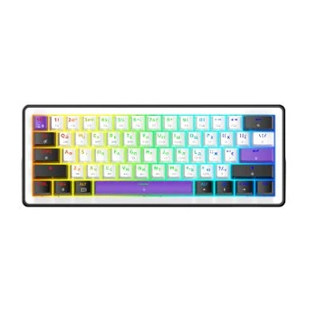 Клавиатура Hator Hellyberry HK60 Mechanical Linear RGB Wireless/Bluetooth/USB UA White/Violet (HK60_wireless)