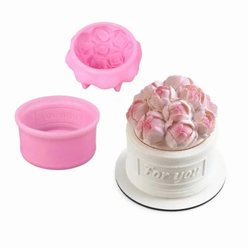 Силиконовая форма Бокс "For you" и Букет пионов 2 - 1220 ml