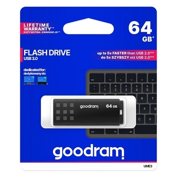 Флеш-накопитель Goodram UME30 USB 3.2 64GB Black (TGD-UME30640K0R11)
