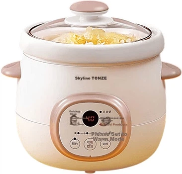 Кастрюля электрическая TONZE DGD15-15DD керамическая, для каши, 1.5 л, для детей