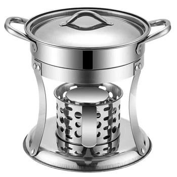 Кастрюля Maxcook MCT3102 нержавейка спиртовая для стола, 18см