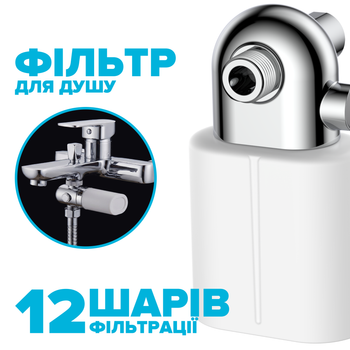 Фільтр для душу плаский DROP PURE-BOX/SLIM-MAX 12 рівнів з Вітаміном С та нормалізацією pH