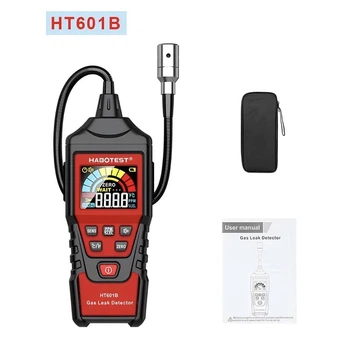 Детектор утечки газа HABOTEST HT601B газовый анализатор со звуковым и экранным сигналом, черно-красный