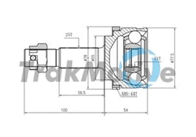 ШРУС в сборе, комплект Nissan Almera, TRAKMOTIVE (400817)