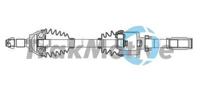 Приводной вал в сборе CITROËN C4, PEUGEOT 307, TRAKMOTIVE (301883)