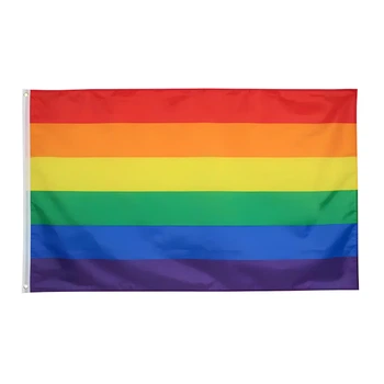 ЛГБТ прапор 150 * 90 см. Райдужний прапор. LGBT flag