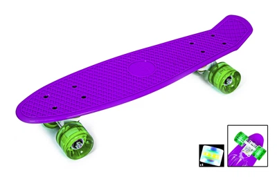 Скейт Penny Board 22" Фіолетовий на LED колесах