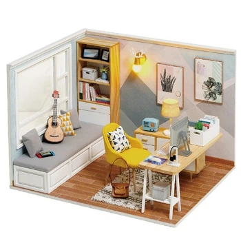 Румбокс Сонячна Студія Roombox Sunshine Study DIY Cute Room Інтер'єрний конструктор QT-007