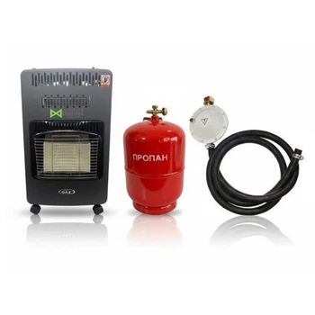 Комплект газовый инфракрасный обогреватель Super Gaz KH-10 4,5 кВт, баллон 12л + редуктор + шланг Туреччина (5685)