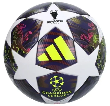 Футбольний м'яч Adidas UCL League Junior 290g 2026 Budapest, розмір 5, фіолетово-білий