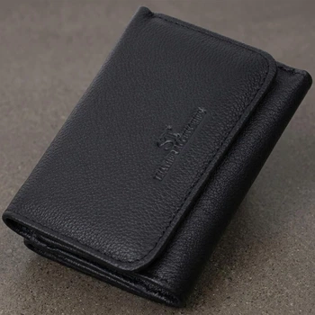 Красиве жіноче портмоне з монетницею з натуральної шкіри ST Leather 22728 чорне