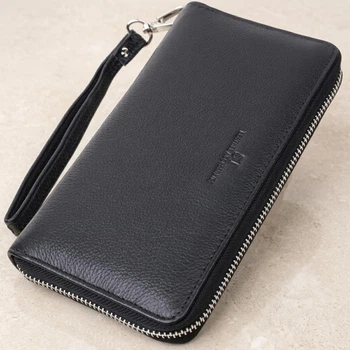 Красивий клатч унісекс на одне відділення з натуральної шкіри ST Leather 22697 чорний