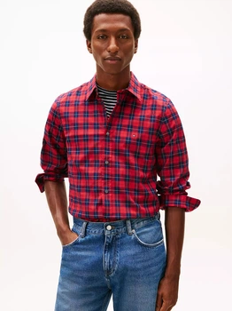 Рубашка хлопковая мужская Tommy Hilfiger XM06528-XLG(Primary Red) XL Красная (198296703368)