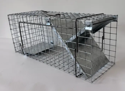 Оцинкованная живая ловушка EasyTrap 50х17х20см живоловка для мелких животных, Клетка - ловушка для безопасного отлова