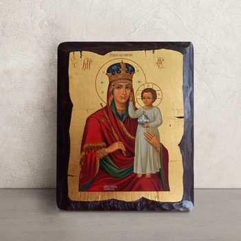 Писаная икона Божией Матери Призри на смирение 16×20 см