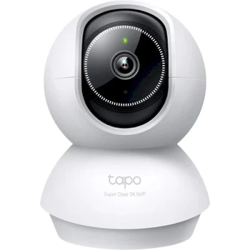 IP камера TP-Link Tapo C230, White/Black, 5 Мп (2880x1620/30 fps), 1/3' CMOS, H.264, f/2.0, f=3.17 мм, WiFi (2.4 GHz), ІЧ-підсвічування 850 нм до 12 м, двосторонній аудіозв'язок, microSD