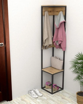Угловая вешалка для прихожей в стиле лофт EcoLoft Равена DSP-1510-1
