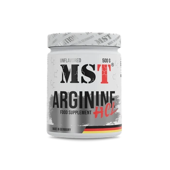 Аргинин MST L-Arginine HCL 500 г без вкуса, чистый L-аргинин гидрохлорид, донатор оксида азота