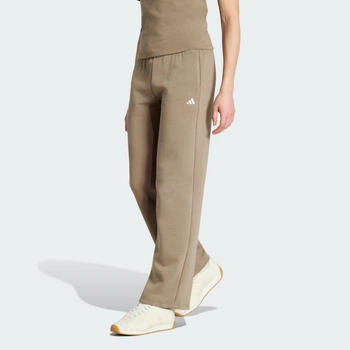 Спортивные брюки Essentials Small Logo Feel Cozy Open-Hem adidas KF8423 (L) бежевый (4069994654596)