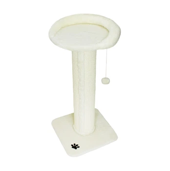 Дряпка для котів Lucky Pet "Прана Максі" сезаль (білий) - h77см, 38X38X77 см