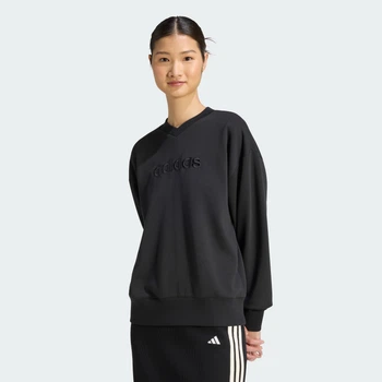 Женский свитшот Seasonal Essentials Satin V-Neck adidas KS2800 (XL) черный (4069993159023)