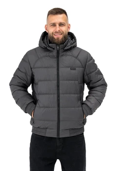 Куртка демисезонная мужская большого размера UF-Fashion 144-DVL DV MEN'S 56 графитовый