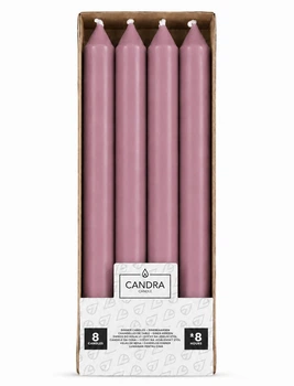 Свеча столовая Candra 230/20 dusty rose 8 шт