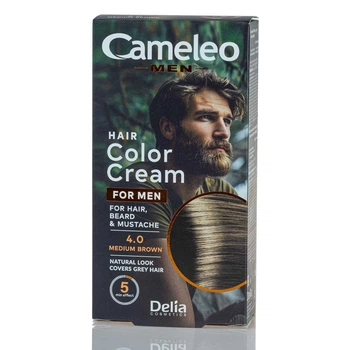 Крем-краска для мужчин Delia Cosmetics Cameleo Men для волос бороды и усов тон 4.0 Коричневая 30 мл ( 5901350445846 )
