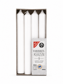 Свічка столова Edeka white 210/19мм 8шт